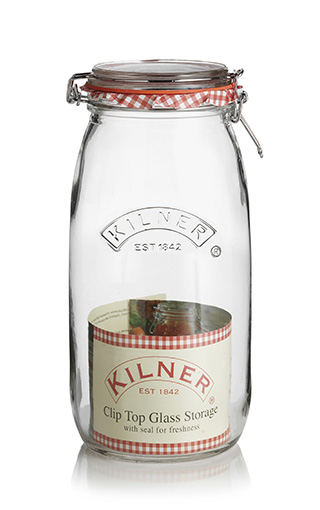 SIZE:φ90 x H85mm ROUND CLIP TOP JAR 2L
