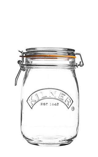 SIZE:φ90 x H85mm ROUND CLIP TOP JAR 1l