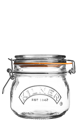 SIZE:φ90 x H85mm ROUND CLIP TOP JAR 500ml