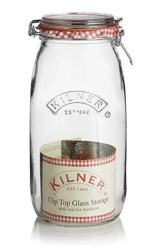 SIZE:φ90 x H85mm ROUND CLIP TOP JAR 2L