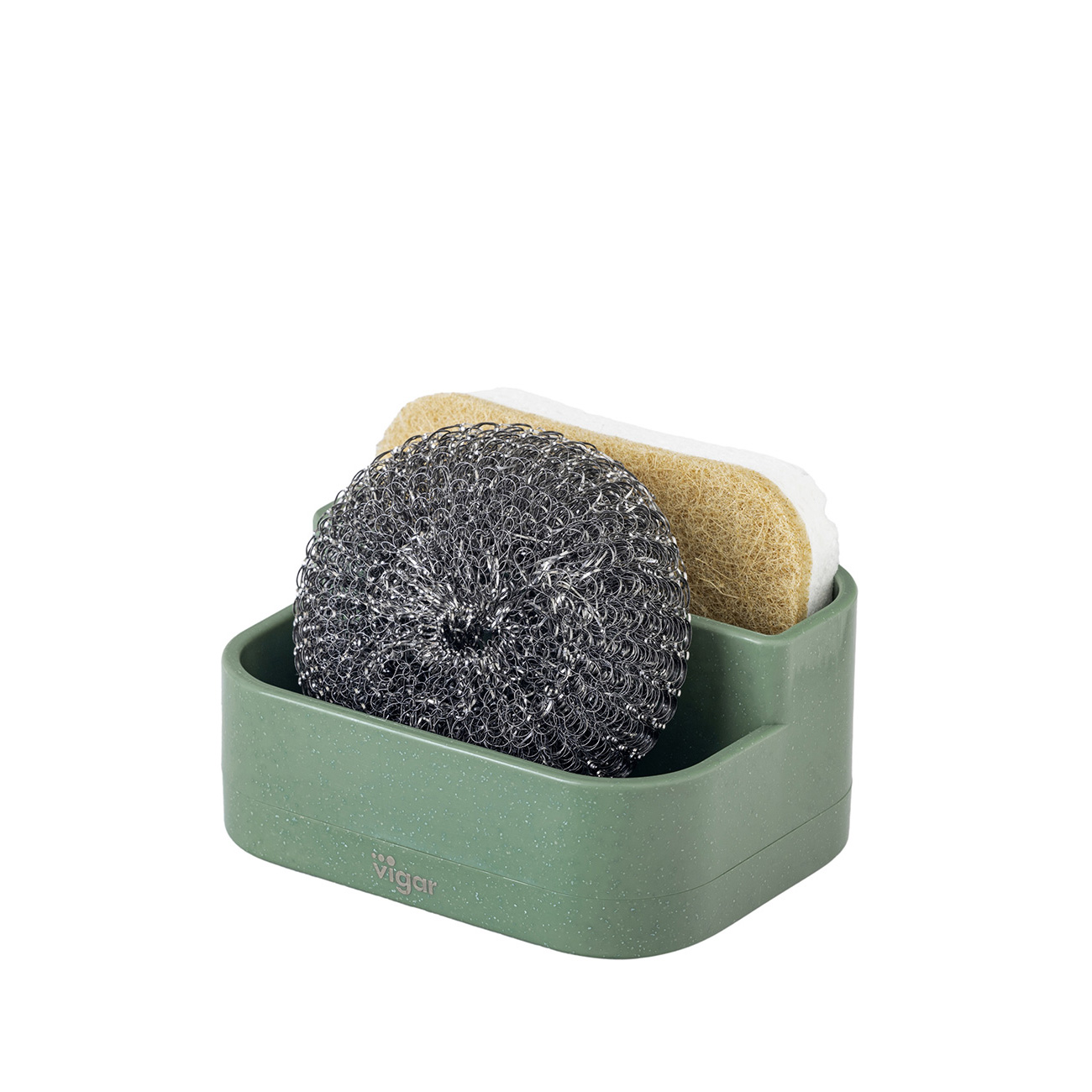 ダブルスポンジホルダー、グリーンモットルド
